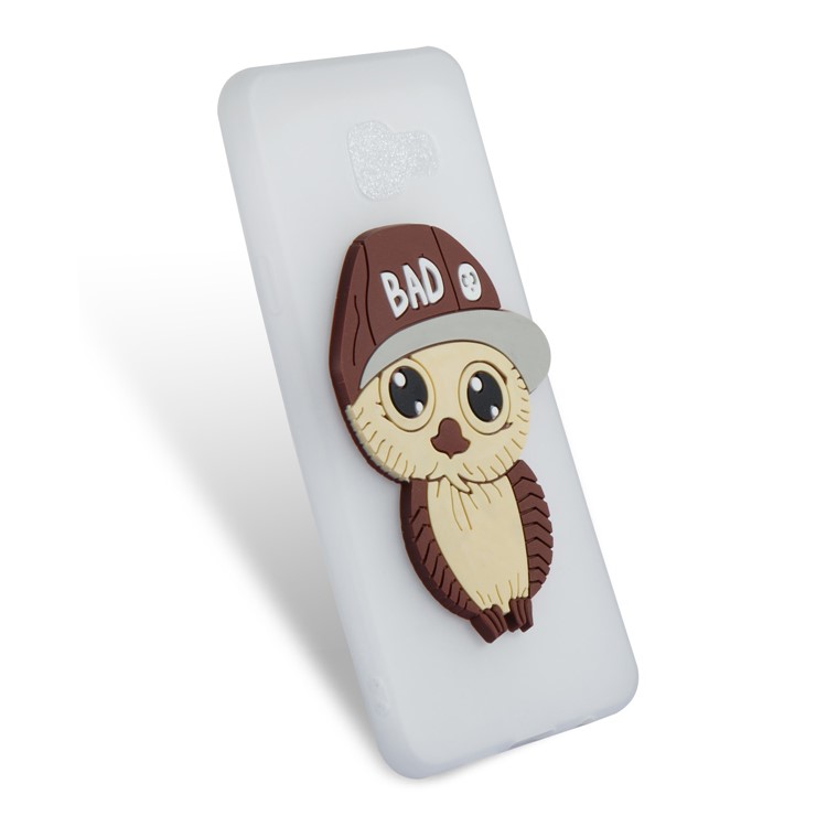 Cute 3D Male Owl Pattern Soft TPU Cover for Samsung Galaxy A3 SM-A310F (2016) - White-5