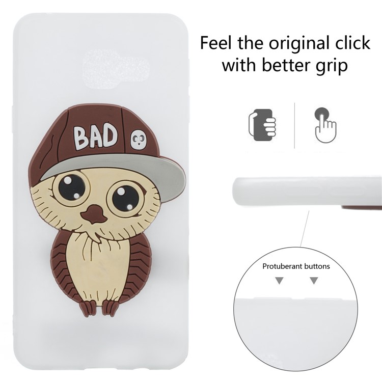 Cute 3D Male Owl Pattern Soft TPU Cover for Samsung Galaxy A3 SM-A310F (2016) - White-6