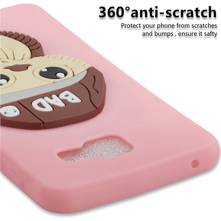 Cute 3D Male Owl Pattern TPU Mobile Case for Samsung Galaxy A3 SM-A310F (2016) - Pink-2