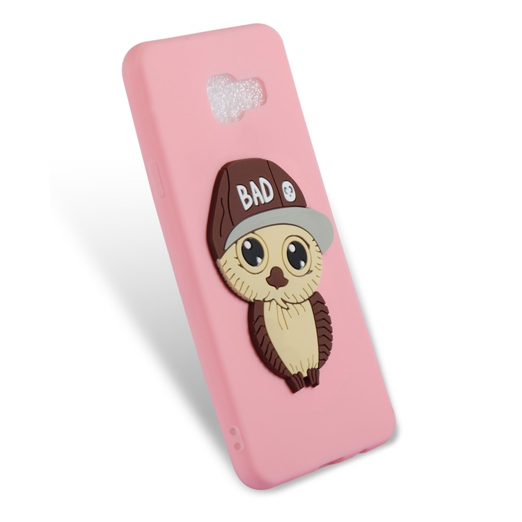 Cute 3D Male Owl Pattern TPU Mobile Case for Samsung Galaxy A3 SM-A310F (2016) - Pink-5