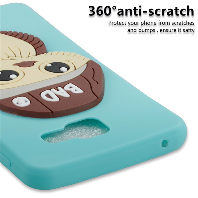 Cute 3D Male Owl Pattern TPU Phone Cover for Samsung Galaxy A3 SM-A310F (2016) - Baby Blue-2