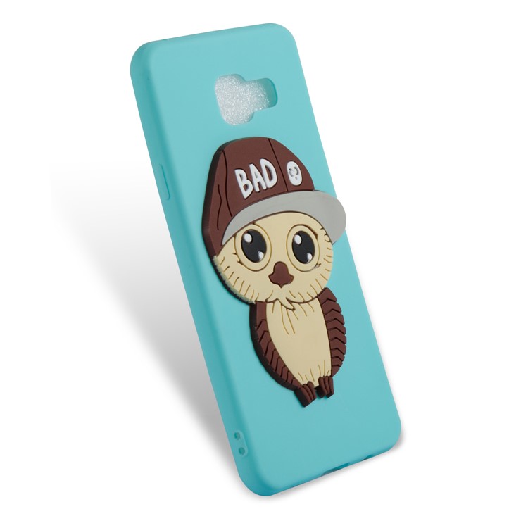 Cute 3D Male Owl Pattern TPU Phone Cover for Samsung Galaxy A3 SM-A310F (2016) - Baby Blue-5