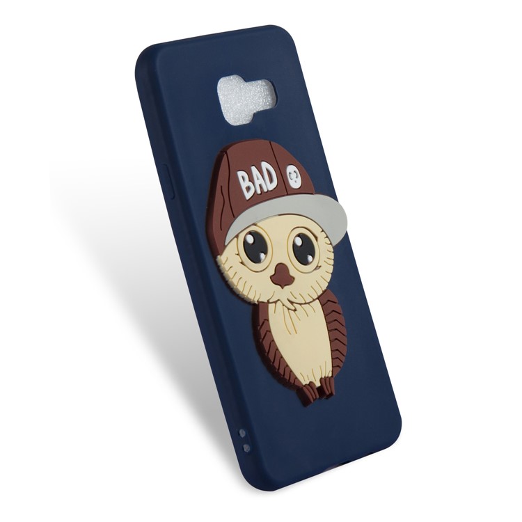 Cute 3D Male Owl Pattern TPU Cellphone Case for Samsung Galaxy A3 SM-A310F (2016) - Dark Blue-5