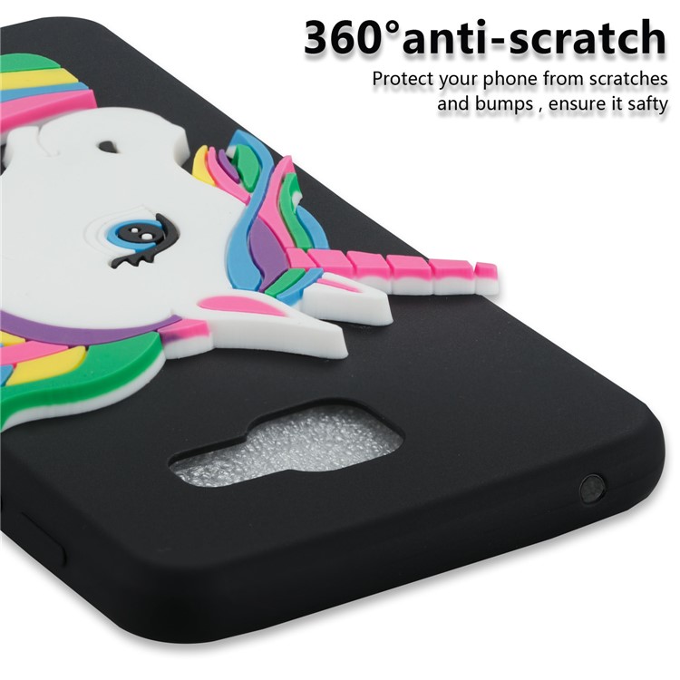 Lovely 3D Unicorn Pattern TPU Case for Samsung Galaxy A3 SM-A310F (2016) - Black-2