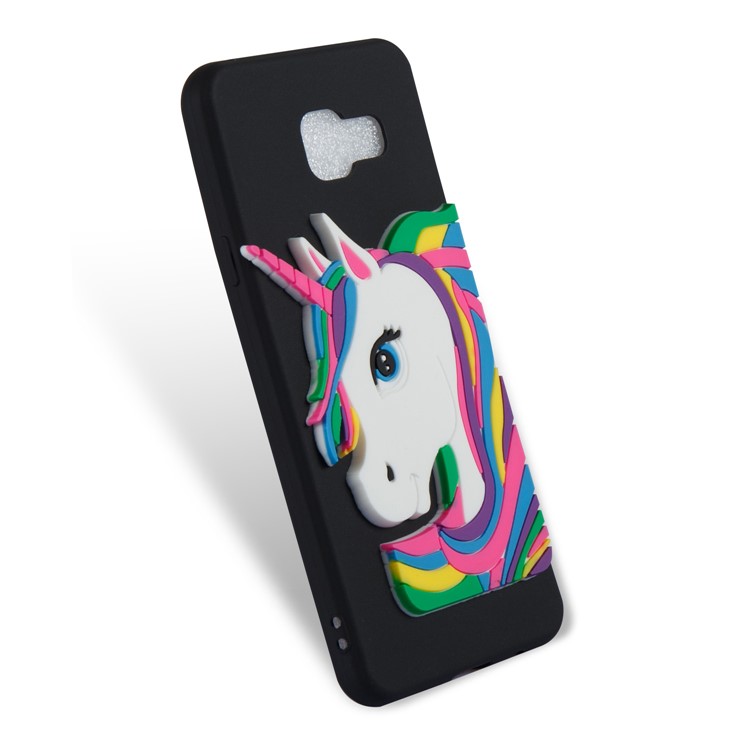 Lovely 3D Unicorn Pattern TPU Case for Samsung Galaxy A3 SM-A310F (2016) - Black-5