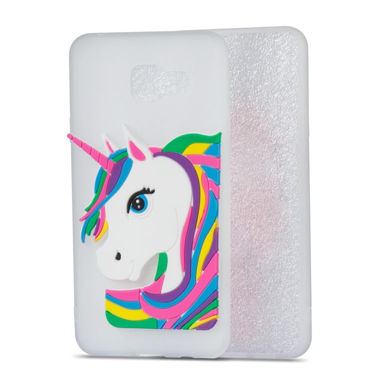 Lovely 3D Unicorn Pattern TPU Cover Case for Samsung Galaxy A3 SM-A310F (2016) - White-4