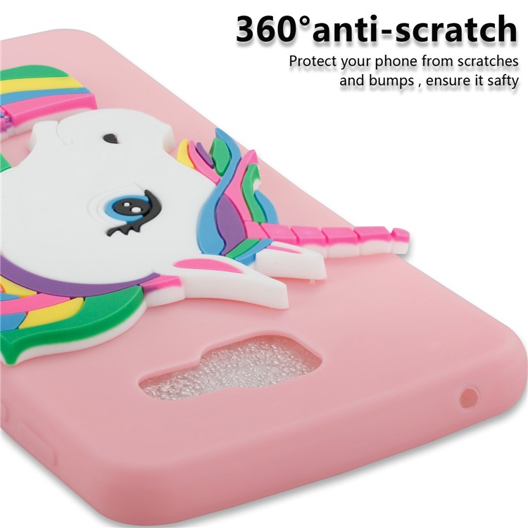 Lovely 3D Unicorn Pattern TPU Phone Shell Case for Samsung Galaxy A3 SM-A310F (2016) - Pink-2