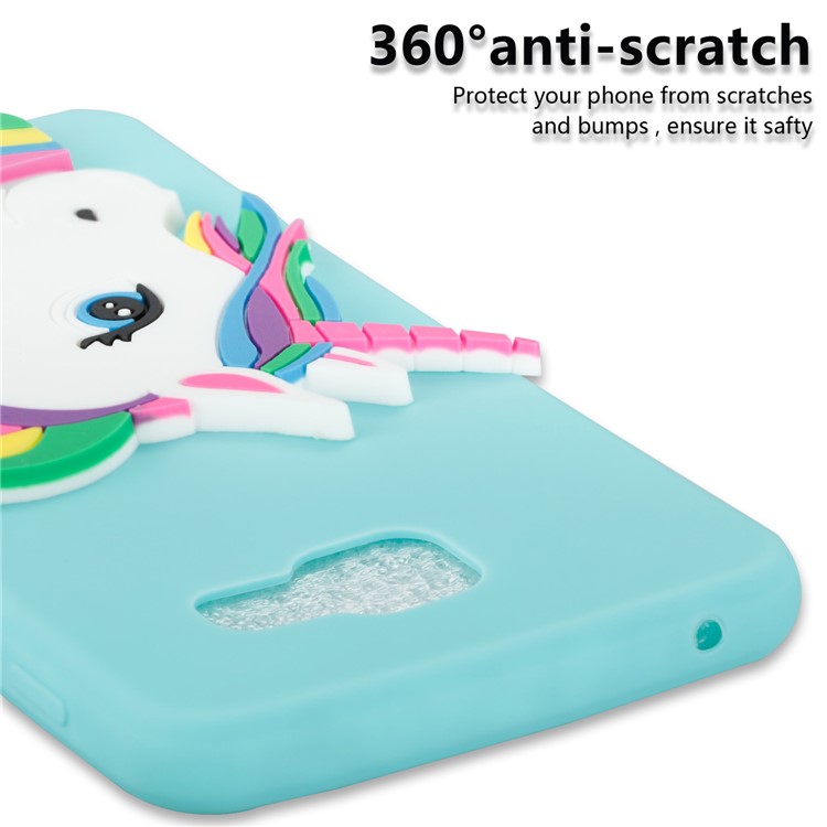 Lovely 3D Unicorn Pattern TPU Soft Case for Samsung Galaxy A3 SM-A310F (2016) - Baby Blue-2