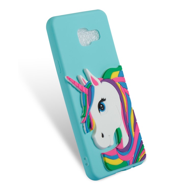 Lovely 3D Unicorn Pattern TPU Soft Case for Samsung Galaxy A3 SM-A310F (2016) - Baby Blue-5