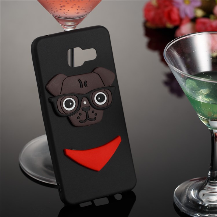 Lovely 3D Dog Pattern TPU Case for Samsung Galaxy A3 SM-A310F (2016) - Black-4