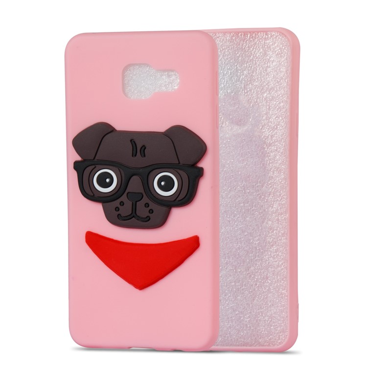 Lovely 3D Dog Pattern TPU Shell Cover Case for Samsung Galaxy A3 SM-A310F (2016) - Pink-5
