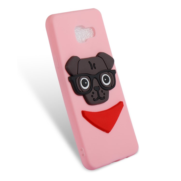 Lovely 3D Dog Pattern TPU Shell Cover Case for Samsung Galaxy A3 SM-A310F (2016) - Pink-6