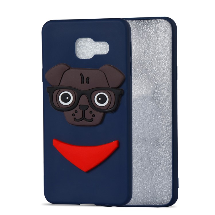 Lovely 3D Dog Pattern TPU Flexible Case for Samsung Galaxy A3 SM-A310F (2016) - Dark Blue-5