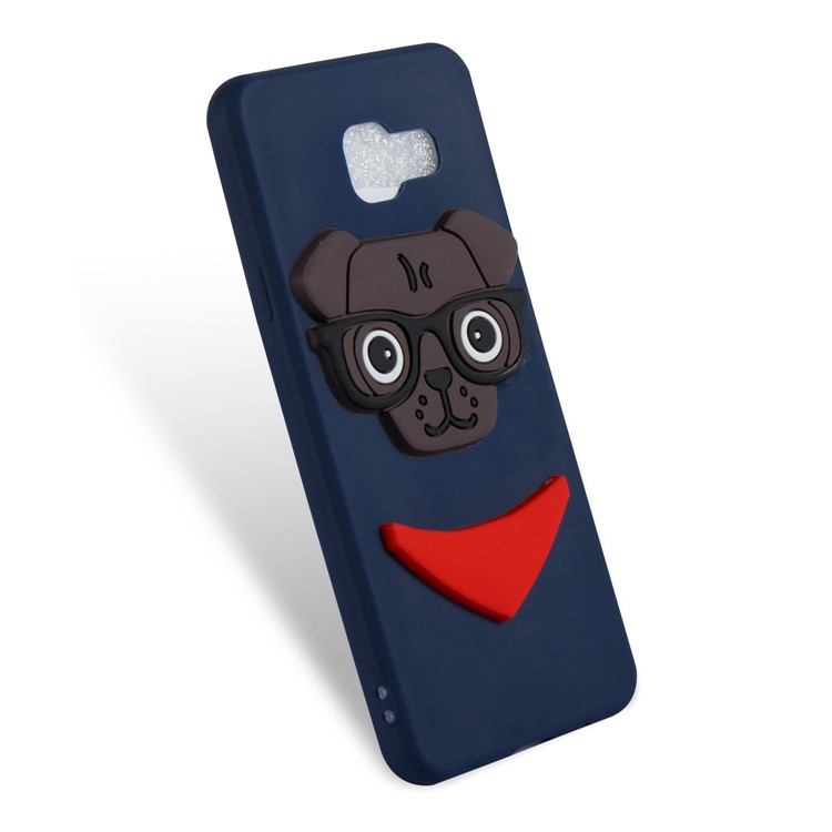 Lovely 3D Dog Pattern TPU Flexible Case for Samsung Galaxy A3 SM-A310F (2016) - Dark Blue-6