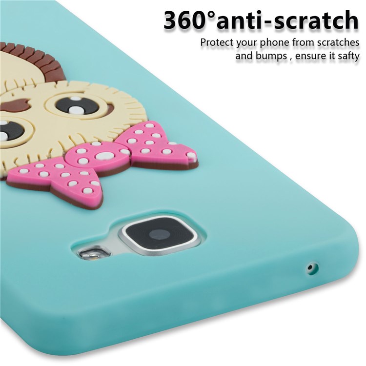 Lovely 3D Female Owl with Bowknot TPU Mobile Cover for Samsung Galaxy A5 SM-A510F (2016) - Baby Blue-2