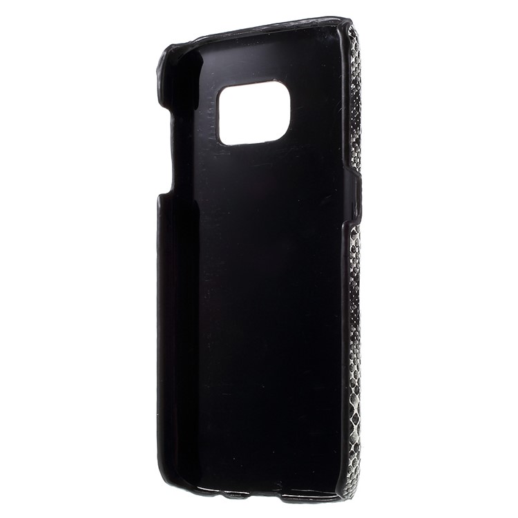 Snake Texture Leather Coated Hard Case for Samsung Galaxy S7 - Black-2