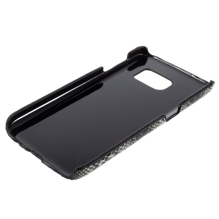 Snake Texture Leather Coated Hard Case for Samsung Galaxy S7 - Black-3
