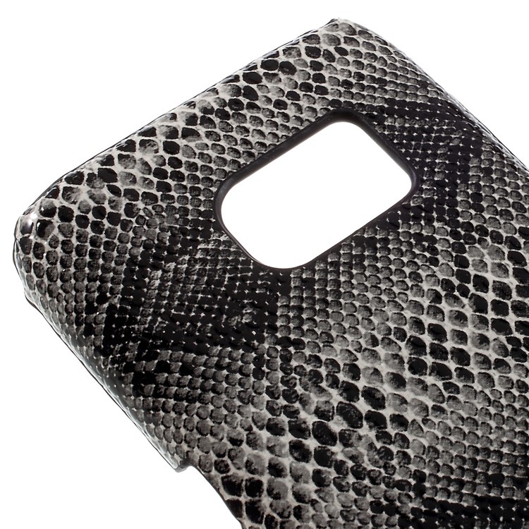 Snake Texture Leather Coated Hard Case for Samsung Galaxy S7 - Black-4