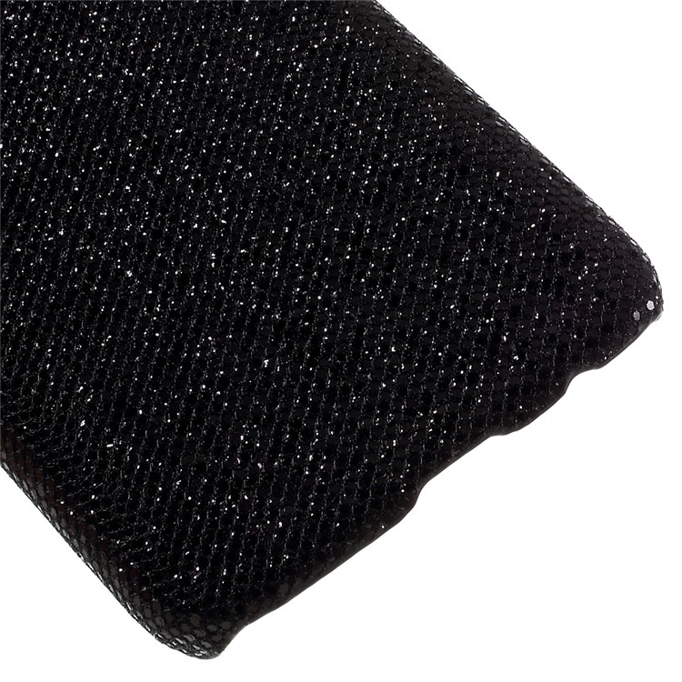 Glittery Sequins Leather Coated Hard Case for Samsung Galaxy S7 - Black-5