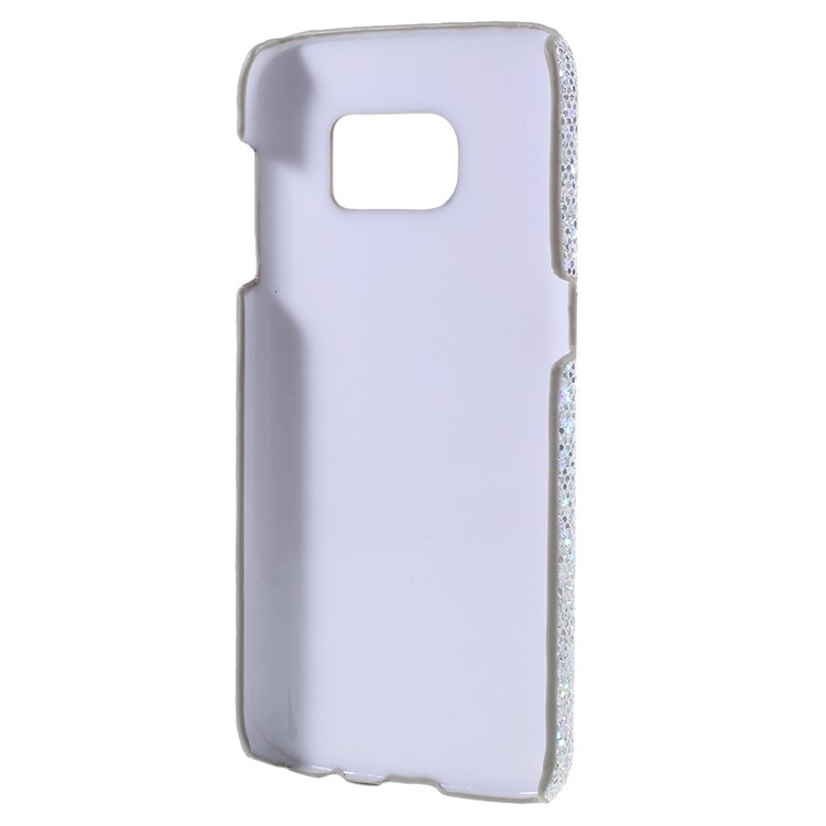 Glittery Pailletten Leder Beschichtet Hardcover Für Samsung Galaxy S7 - Weiß-2