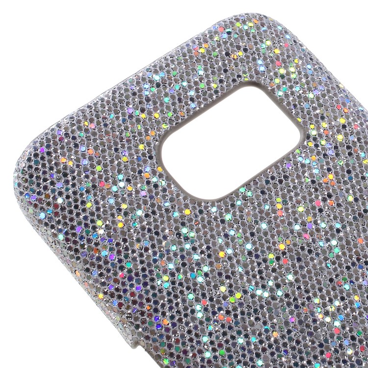 Glittery Pailletten Leder Beschichtet Hardcover Für Samsung Galaxy S7 - Weiß-4