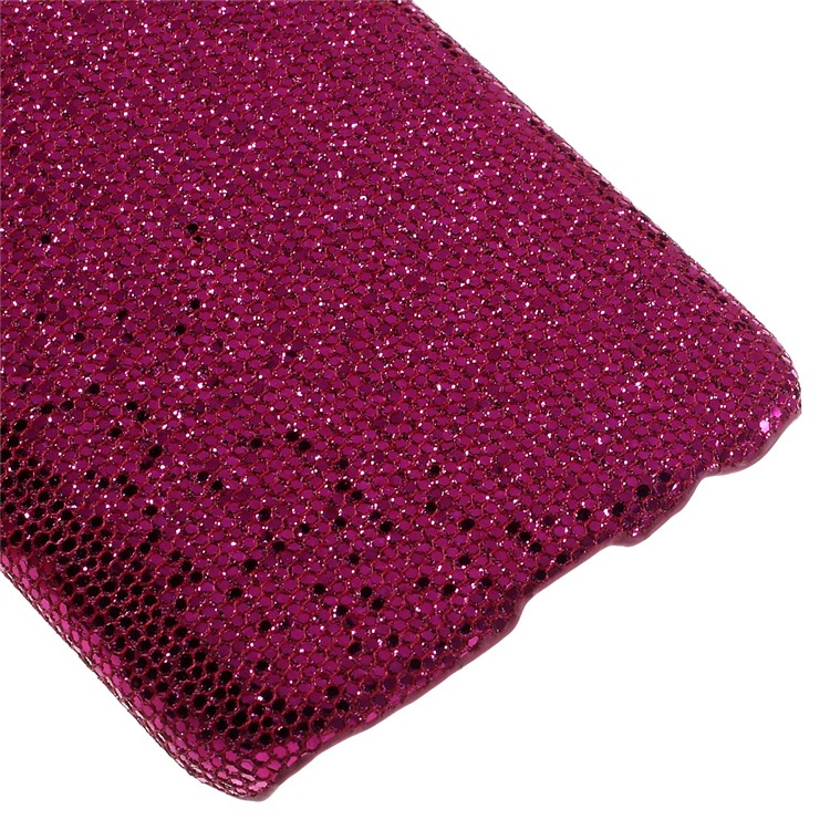 Glittery Sequins Leather Coated Plastic Shell for Samsung Galaxy S7 - Rose-5