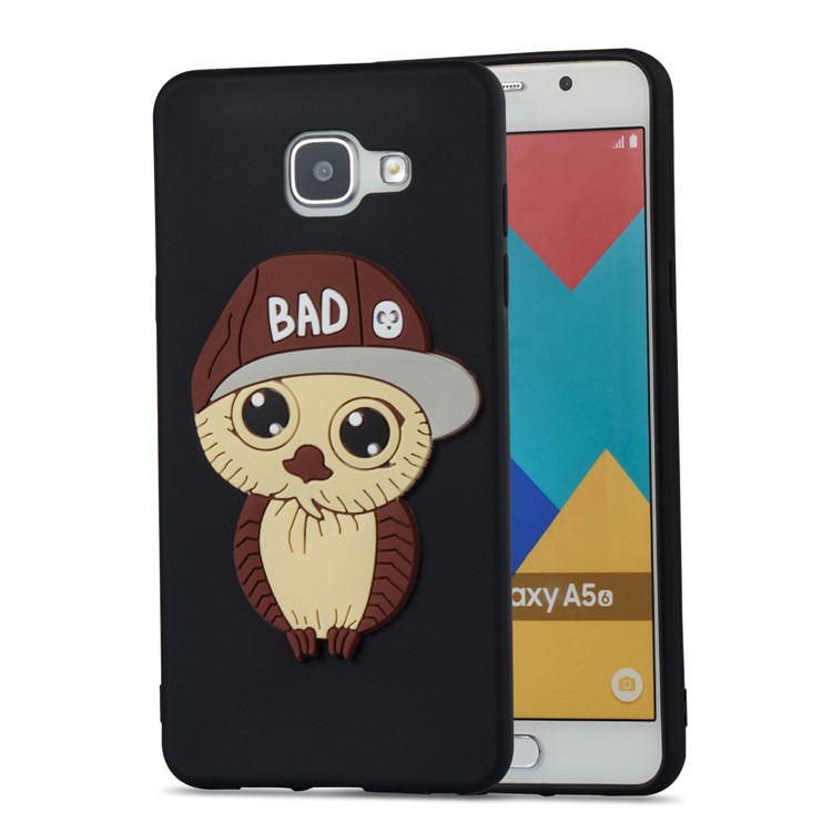 Cute 3D Male Owl in Hat TPU Cover for Samsung Galaxy A5 SM-A510F (2016) - Black-5