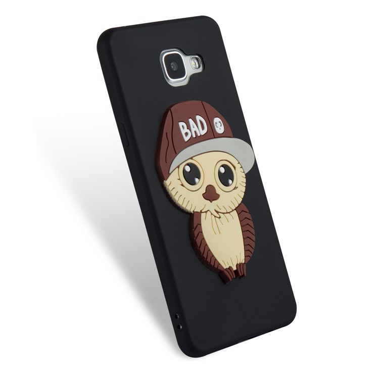 Cute 3D Male Owl in Hat TPU Cover for Samsung Galaxy A5 SM-A510F (2016) - Black-6