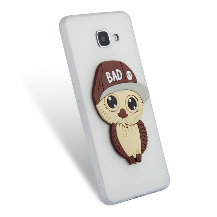 Cute 3D Male Owl in Hat TPU Case Cover for Samsung Galaxy A5 SM-A510F (2016) - White-5