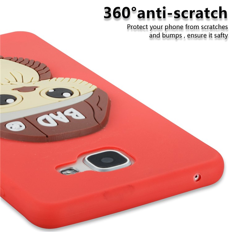 Cute 3D Male Owl in Hat TPU Gel Shell for Samsung Galaxy A5 SM-A510F (2016) - Red-2