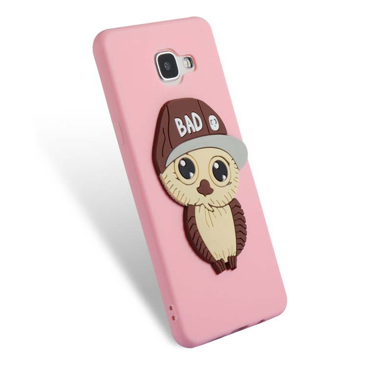 Cute 3D Male Owl in Hat TPU Mobile Casing for Samsung Galaxy A5 SM-A510F (2016) - Pink-6