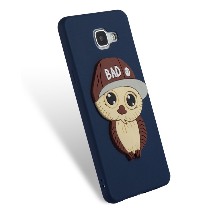 Cute 3D Male Owl in Hat TPU Cell Phone Cover for Samsung Galaxy A5 SM-A510F (2016) - Dark Blue-5