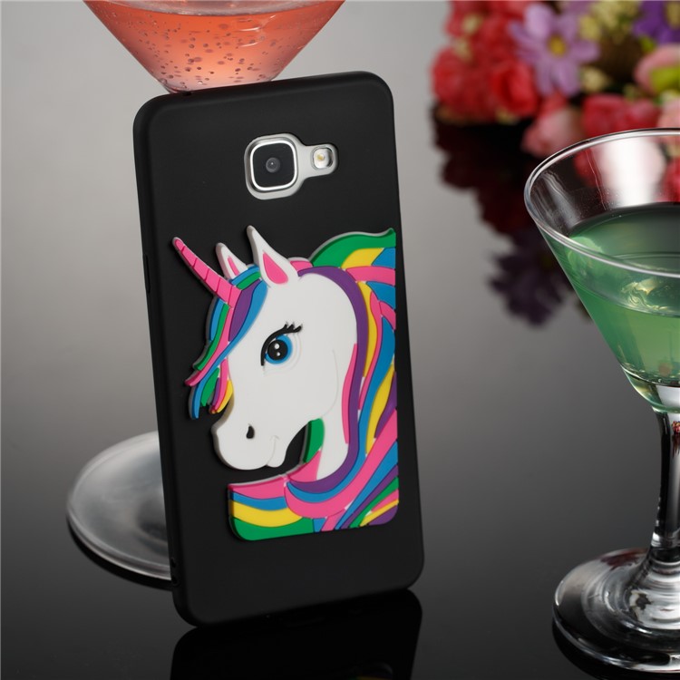 Lovely 3D Unicorn Pattern TPU Case for Samsung Galaxy A5 SM-A510F (2016) - Black-3