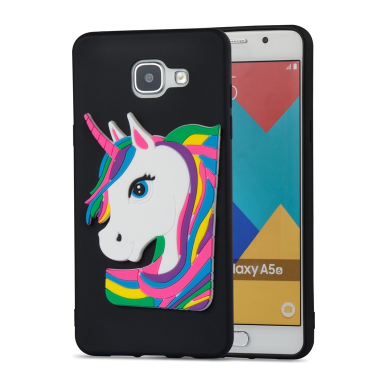 Lovely 3D Unicorn Pattern TPU Case for Samsung Galaxy A5 SM-A510F (2016) - Black-4