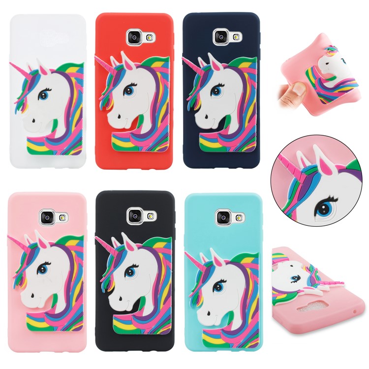 Lovely 3D Unicorn Pattern TPU Case for Samsung Galaxy A5 SM-A510F (2016) - Black-7