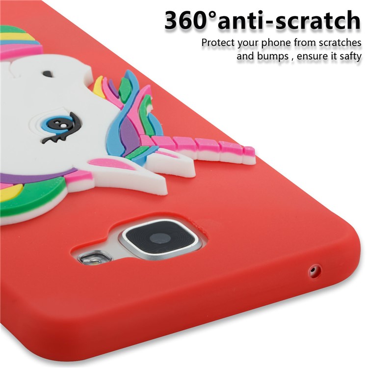 Lovely 3D Unicorn Pattern TPU Shell Case for Samsung Galaxy A5 SM-A510F (2016) - Red-2