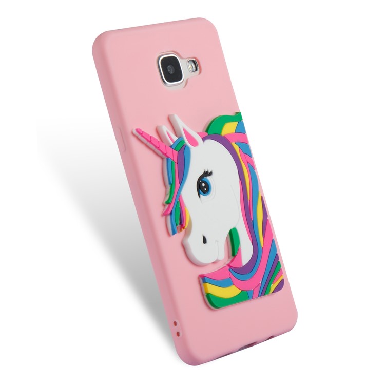 Lovely 3D Unicorn Pattern TPU Shell for Samsung Galaxy A5 SM-A510F (2016) - Pink-5