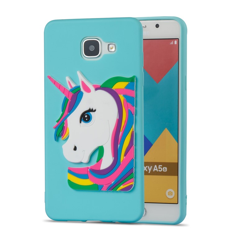 Lovely 3D Unicorn Pattern TPU Cell Phone Case for Samsung Galaxy A5 SM-A510F (2016) - Baby Blue-4