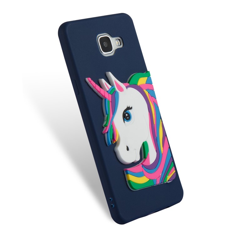 Lovely 3D Unicorn Pattern TPU Cover Shell for Samsung Galaxy A5 SM-A510F (2016) - Dark Blue-5