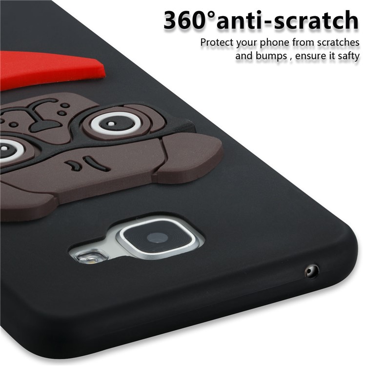 Cute 3D Puppy TPU Soft Phone Case for Samsung Galaxy A5 SM-A510 - Black-2