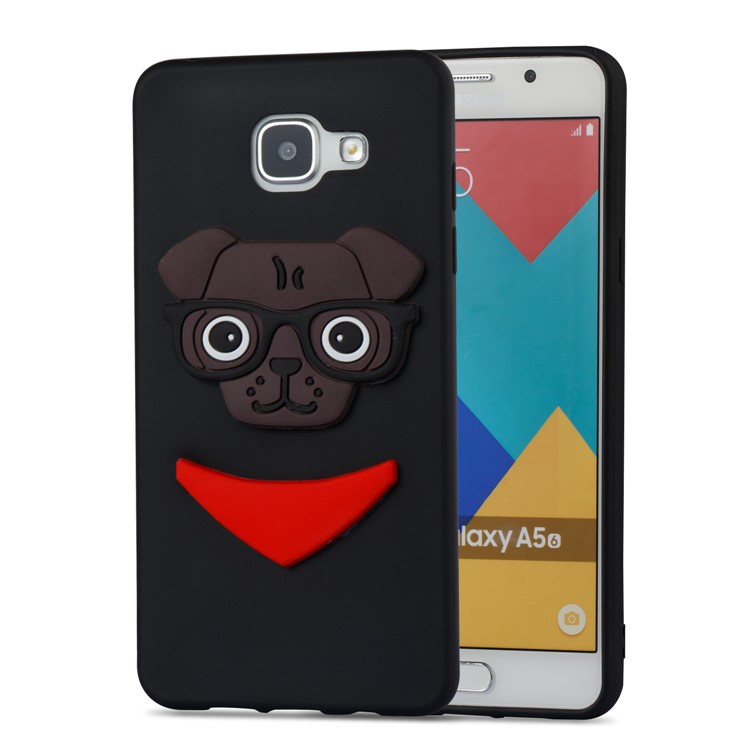 Cute 3D Puppy TPU Soft Phone Case for Samsung Galaxy A5 SM-A510 - Black-4