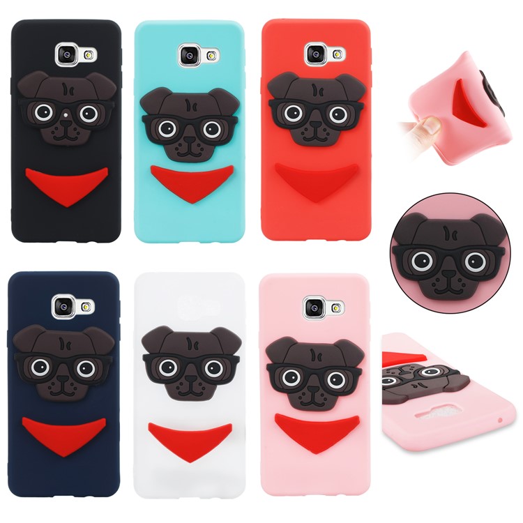Cute 3D Puppy TPU Soft Phone Case for Samsung Galaxy A5 SM-A510 - Black-7