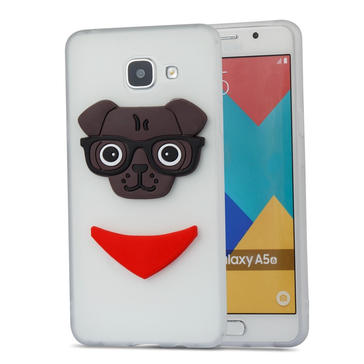 Cute 3D Puppy TPU Soft Phone Cover for Samsung Galaxy A5 SM-A510 - White-4