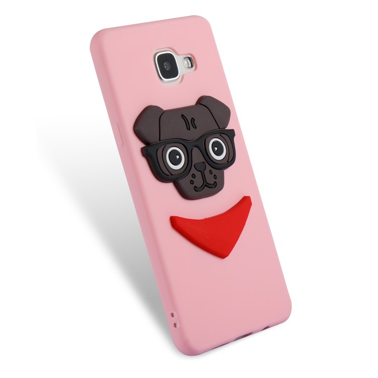 Cute 3D Puppy TPU Soft Phone Casing for Samsung Galaxy A5 SM-A510 - Pink-5