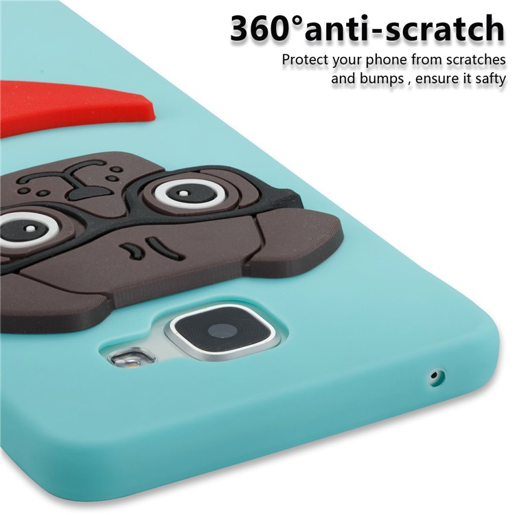 Cute 3D Puppy TPU Soft Mobile Phone Case for Samsung Galaxy A5 SM-A510 - Baby Blue-2