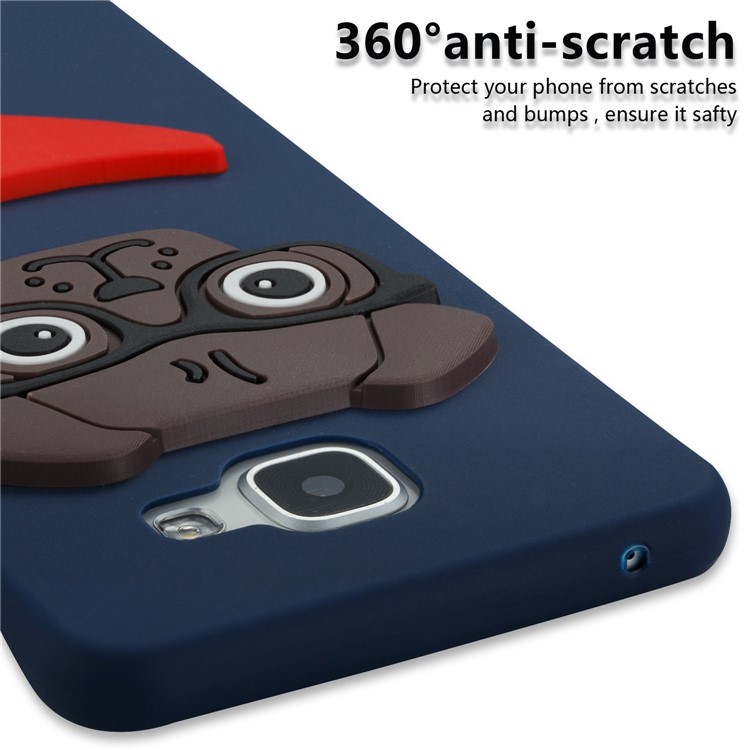 Cute 3D Puppy TPU Soft Cell Phone Case for Samsung Galaxy A5 SM-A510 - Dark Blue-2