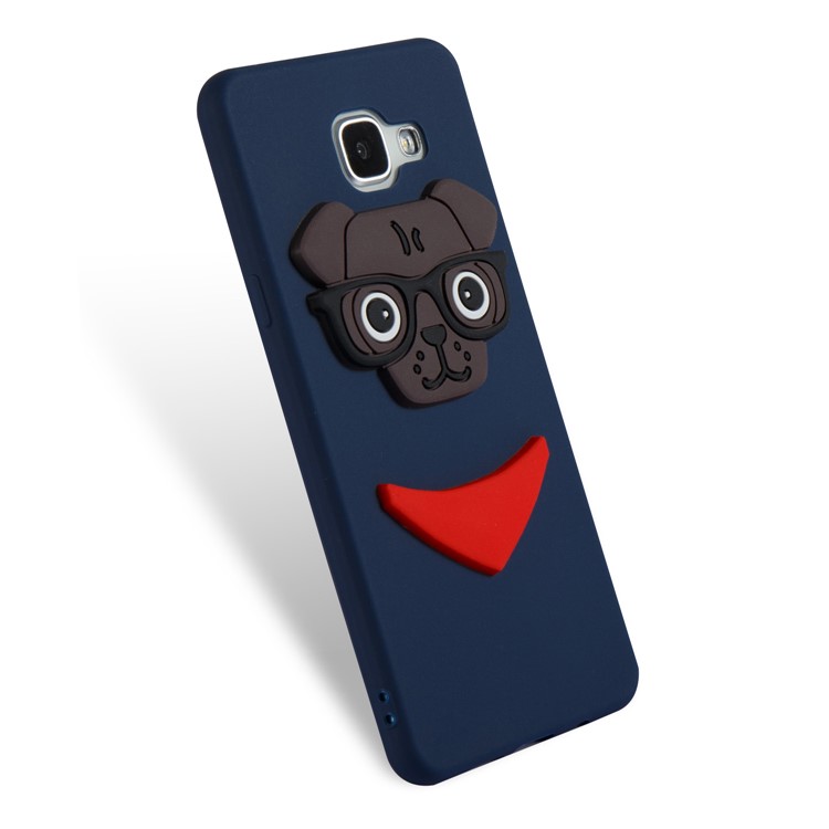 Cute 3D Puppy TPU Soft Cell Phone Case for Samsung Galaxy A5 SM-A510 - Dark Blue-5
