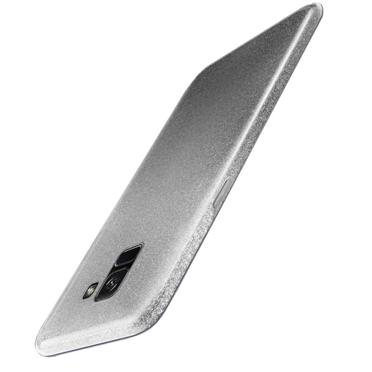 NXE 3-in-1 Gradient Color Glittery Powder Paper TPU + PC Back Case for Samsung Galaxy A8 (2018) - Black-4