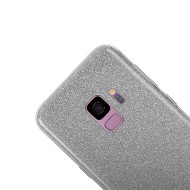 NXE TPU + PC Case with Gradient Color Glittery Powder Paper for Samsung Galaxy S9 G960 - Black-2
