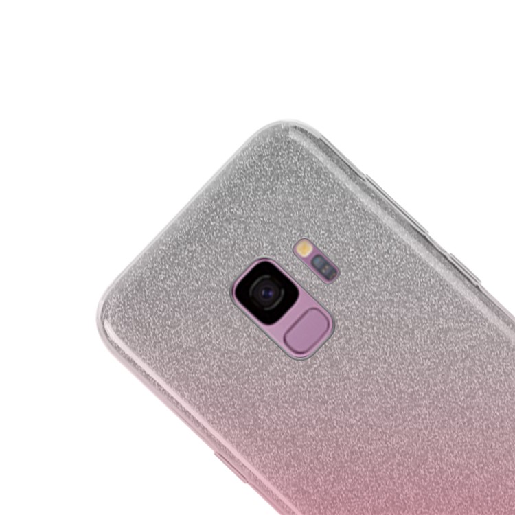 NXE TPU + PC Phone Casing with Gradient Color Glittery Powder Paper for Samsung Galaxy S9 G960 - Pink-2
